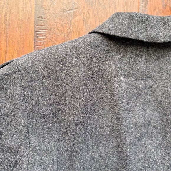 Banana Republic Blazer Women’s Sz 4 Made In Italy Grey Wool Blend Quiet Luxury - Picture 14 of 16